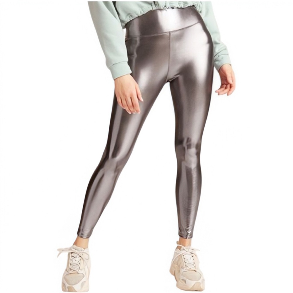 Knix Metallic Silver Leggings